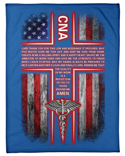 Cna Prayers Amen Fleece Blanket