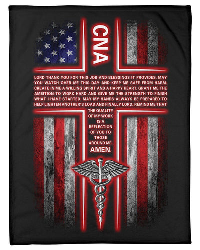 Cna Prayers Amen Fleece Blanket