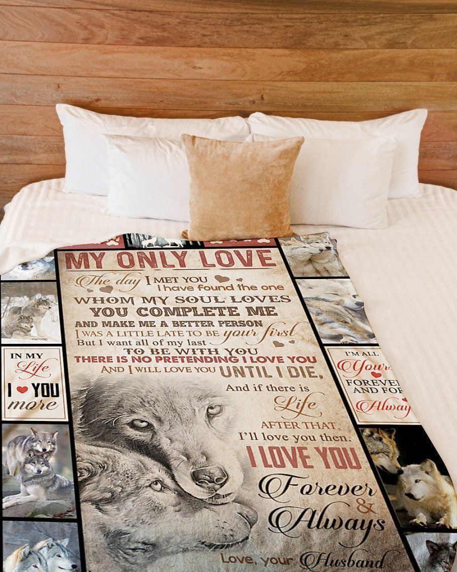 I Love You Forever And Always To My Only Love Fleece Blanket