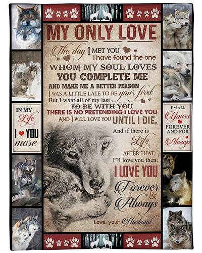 I Love You Forever And Always To My Only Love Fleece Blanket
