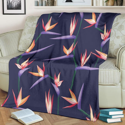 Bird Of Paradise Pattern Print Design Fleece Blanket