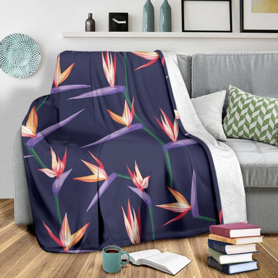 Bird Of Paradise Pattern Print Design Fleece Blanket