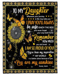 I Pray You Always Be Safe Lovely Message Gifts For Daughters Fleece Blanket