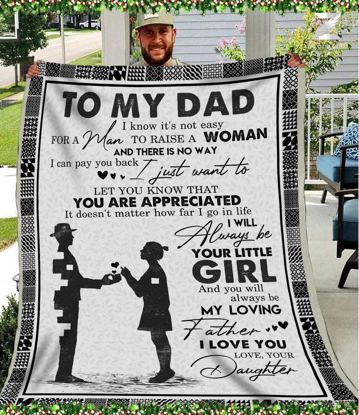 Gift For Daddy From Daughter Blanket You're Always Be My Loving