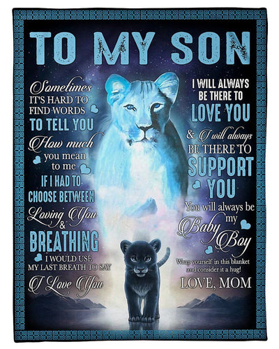 Mom And Baby Lion To My Daughter Always Support You Fleece Blanket Fleece Blanket
