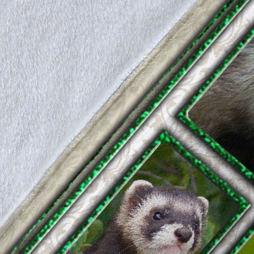 3d Funny Cute Ferrets Ferret Lover Gift Fleece Blanket