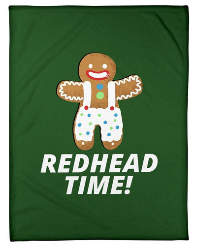 Redhead Time Funny Gingerbread Design Fleece Blanket