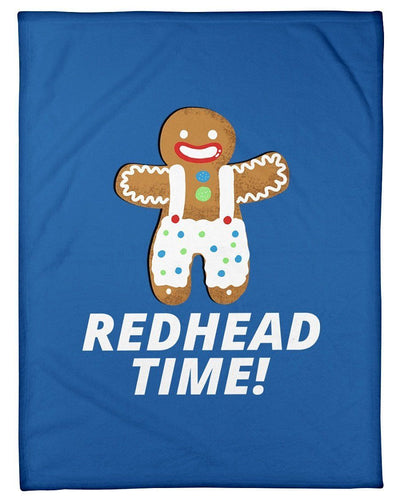 Redhead Time Funny Gingerbread Design Fleece Blanket