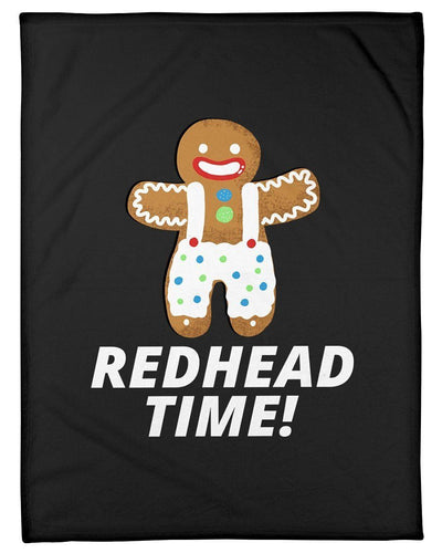 Redhead Time Funny Gingerbread Design Fleece Blanket