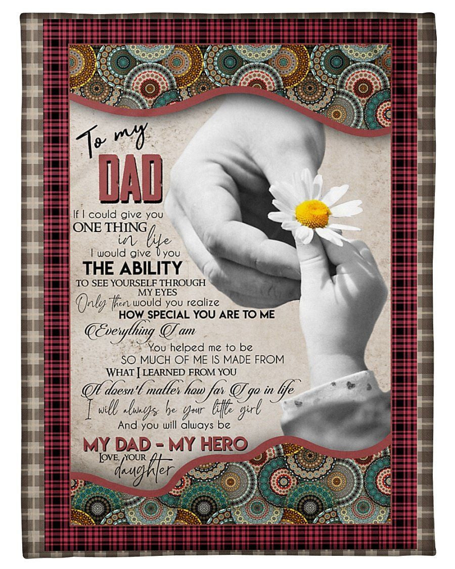 You'll Always Be My Dad My Hero Gift For Dad Fleece Blanket Fleece Blanket