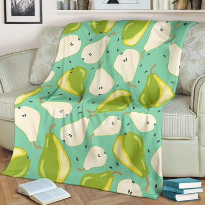 Cartoon Pear Pattern Print Design Fleece Blanket