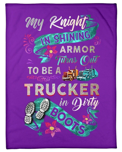 Trucker's Lady Quote Fleece Blanket