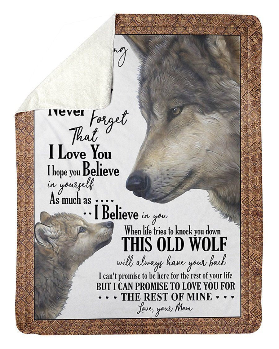 Message From Mom To Son Fleece Blanket