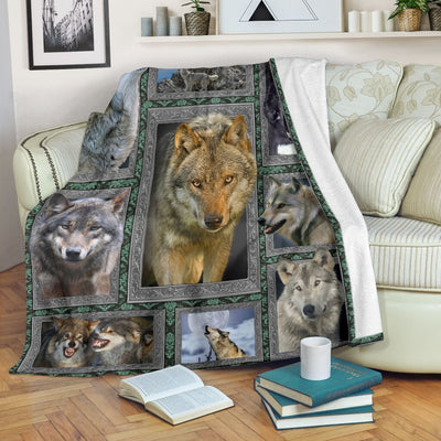 3d Huge Wolf Funny Wolves Gift Fleece Blanket
