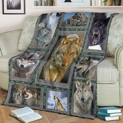 3d Huge Wolf Funny Wolves Gift Fleece Blanket