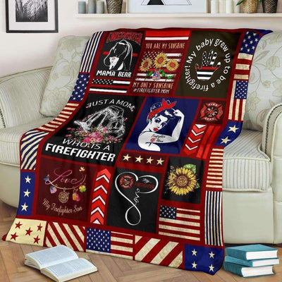 Blanket Giving Firefighter Mom Just A Mom Who Is Firefighter