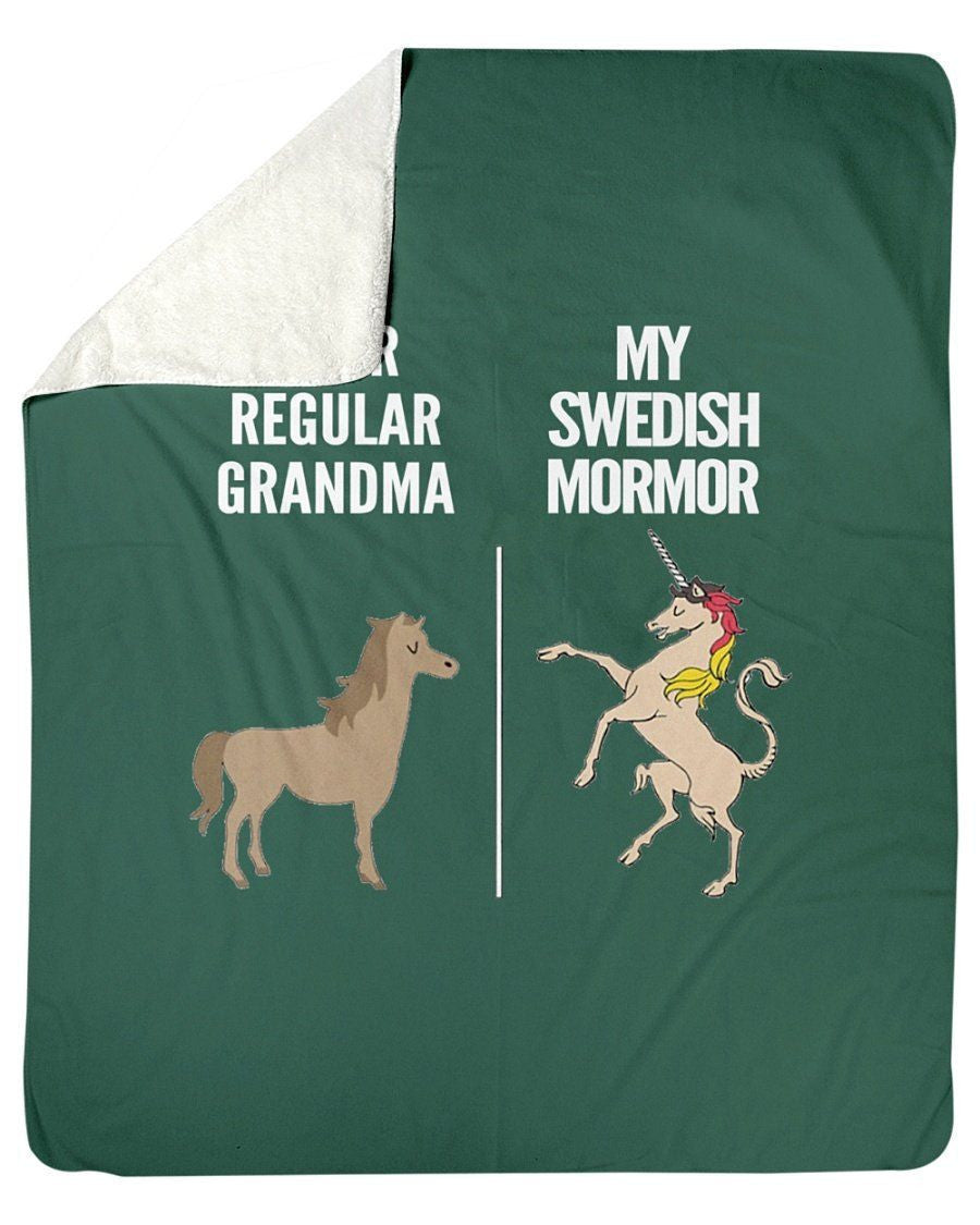 Vintage Funny Your Regular Grandma My Swedish Mormor Gift For Family Fleece Blanket