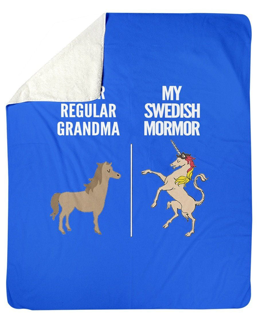 Vintage Funny Your Regular Grandma My Swedish Mormor Gift For Family Fleece Blanket