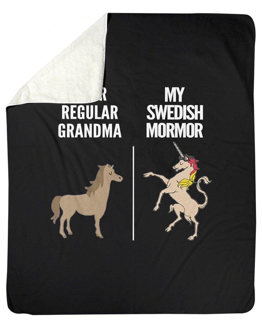 Vintage Funny Your Regular Grandma My Swedish Mormor Gift For Family Fleece Blanket