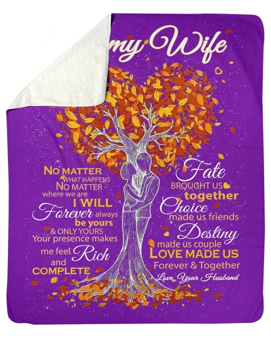 Fate Brought Us Together Choice Made Us Friends Great Gift For Wife Fleece Blanket