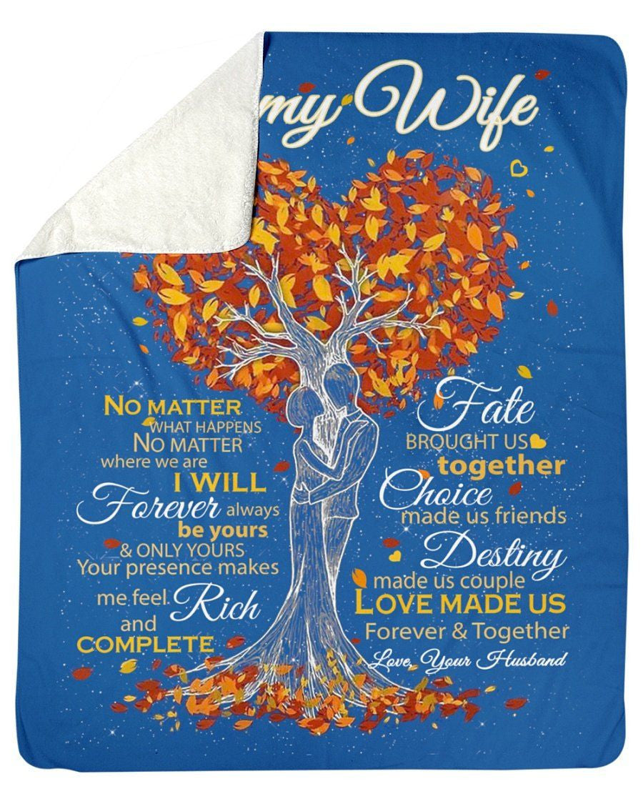 Fate Brought Us Together Choice Made Us Friends Great Gift For Wife Fleece Blanket
