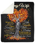 Fate Brought Us Together Choice Made Us Friends Great Gift For Wife Fleece Blanket