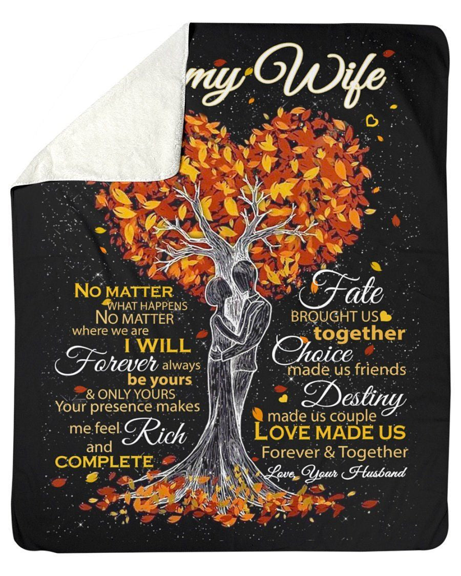 Fate Brought Us Together Choice Made Us Friends Great Gift For Wife Fleece Blanket