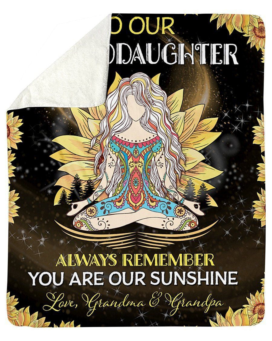 Grandma And Grandpa Gift To Daughter You Are Our Sunshine Fleece Blanket Fleece Blanket