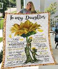Sunflowers Mom Gift For Daughter Life Gave Me The Gift Of You Fleece Blanket