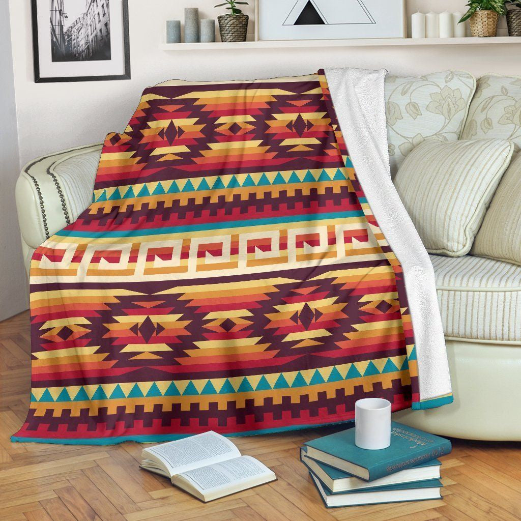 Aesthetic Value Tribal Aztec Vintage Fleece Blanket
