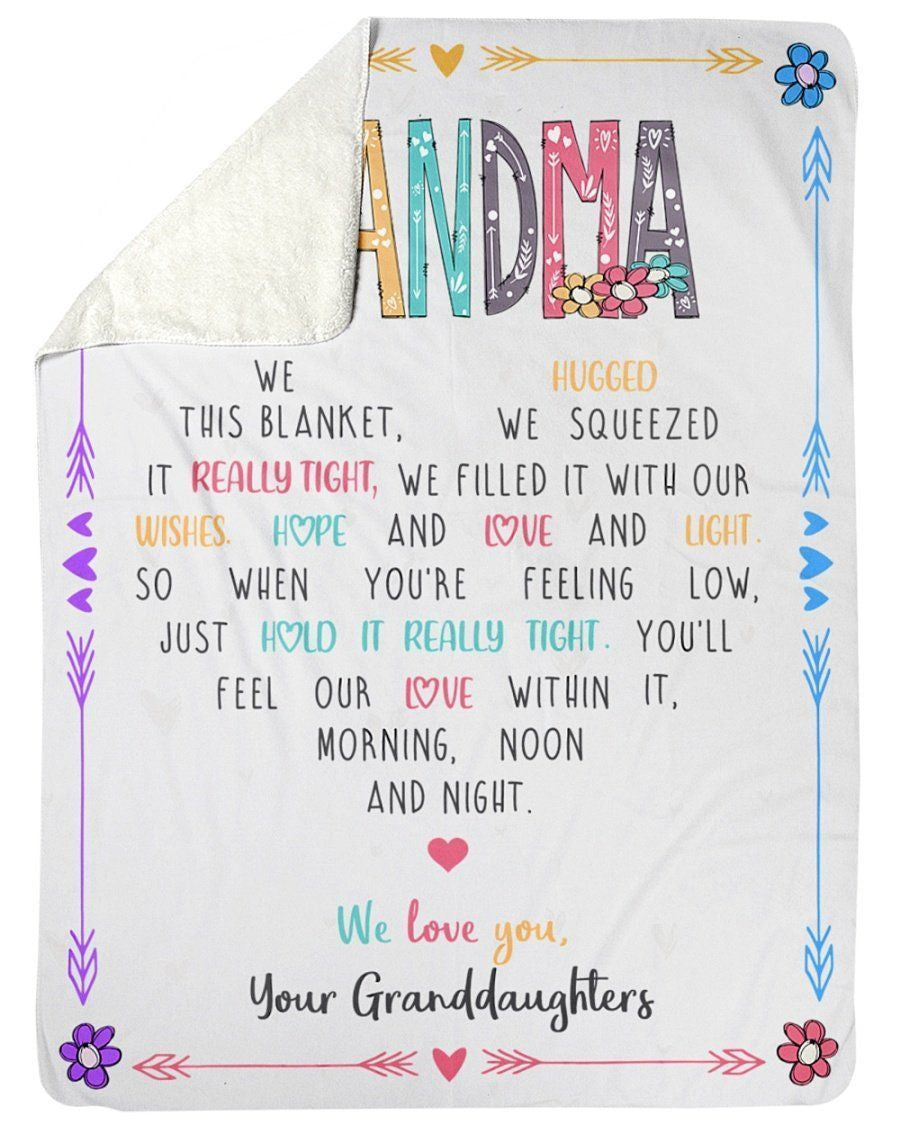 Granddaughters Gift For Grandma We Love You Fleece Blanket