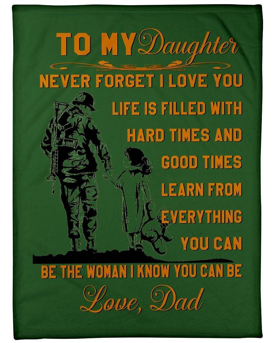 To My Daughter Learn From Everything You Can Fleece Blanket
