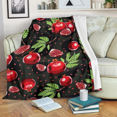 Love Fruit Pomegranate Pattern Print Design Fleece Blanket