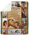 To My Daughter I Will Always Be There Love From Mom Fleece Blanket