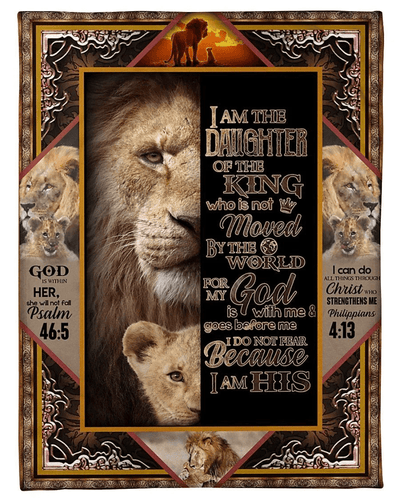 I Am The Daughter Of The King Blanket My God Is With Me Fleece Blanket