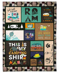 Camping Warm Cozy Sherpa Blanket Fleece Blanket