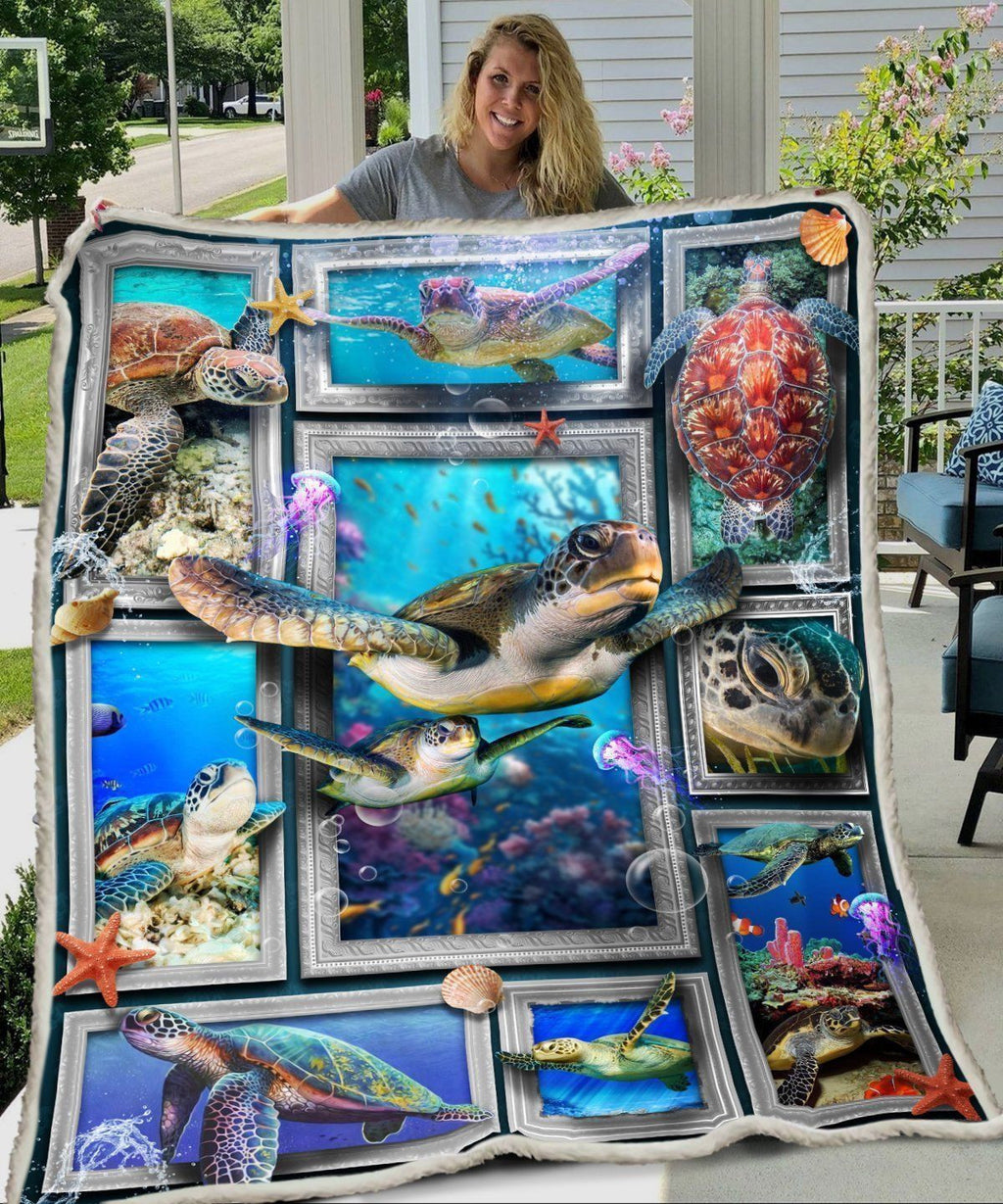 3d Huge Sea Turtle Blanket