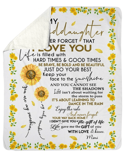To My Granddaughter Never Forget That I Love You Gifts Fleece Blanket