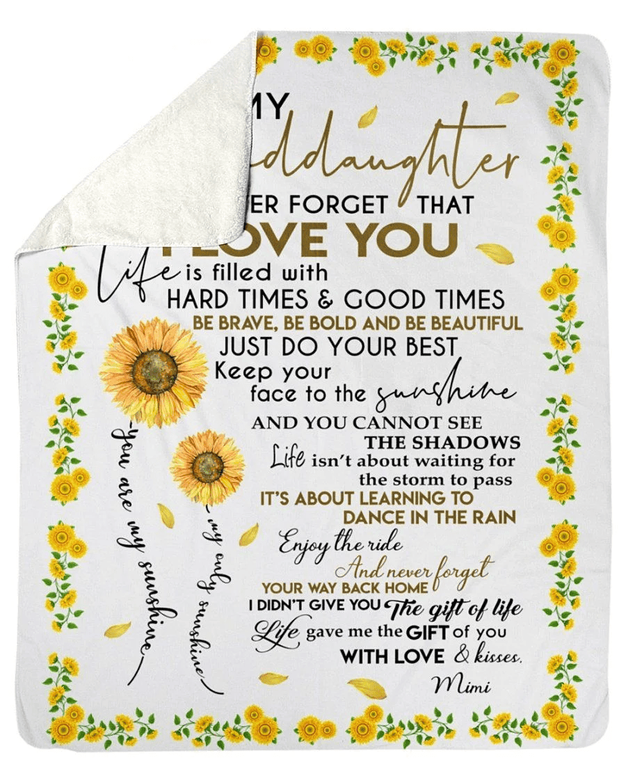 To My Granddaughter Never Forget That I Love You Gifts Fleece Blanket