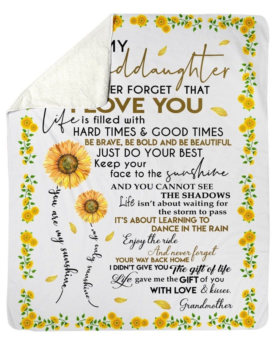 To My Granddaughter Never Forget That I Love You Gifts Fleece Blanket