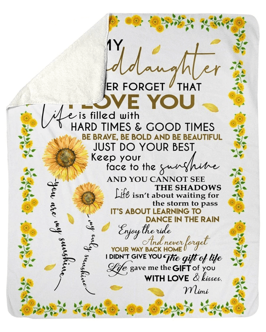 To My Granddaughter Never Forget That I Love You Gifts Fleece Blanket