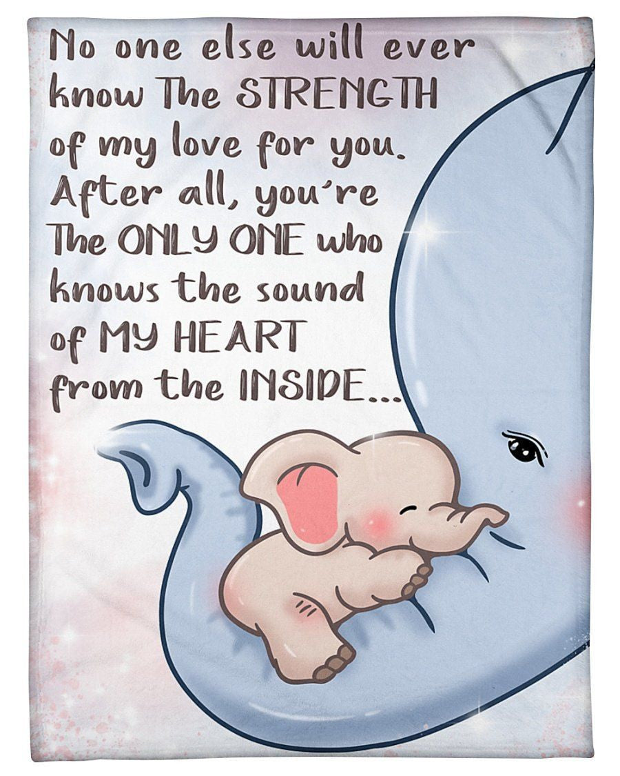 The Strength Of My Love For You Elephant Fleece Blanket To Daughter Fleece Blanket