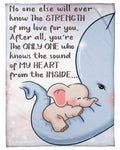 The Strength Of My Love For You Elephant Fleece Blanket To Daughter Fleece Blanket