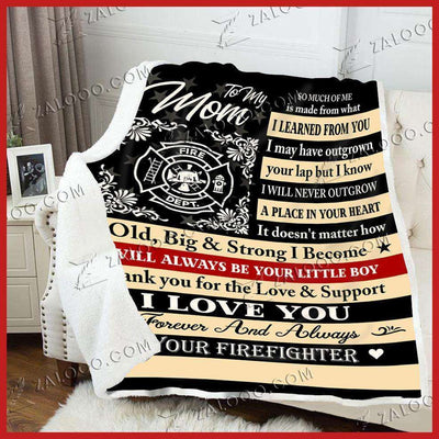 Fleece Blanket - Firefighter - To My Mom - Little Boy