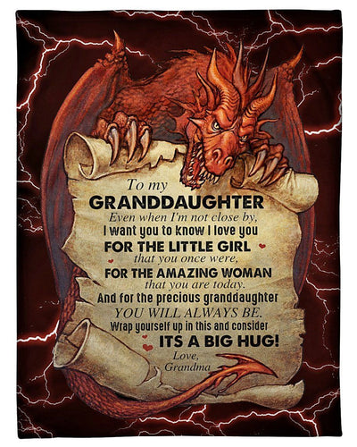 Grandma To Granddaughter The Precious Granddaughter Fleece Blanket Fleece Blanket