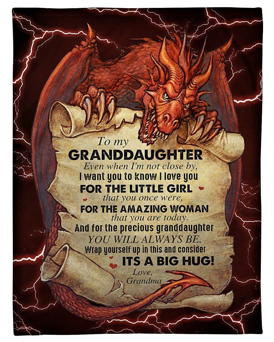 Grandma To Granddaughter The Precious Granddaughter Fleece Blanket Fleece Blanket