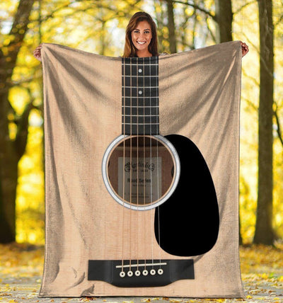 Gift For Son Acoustic Guitar Printed Fleece Blanket