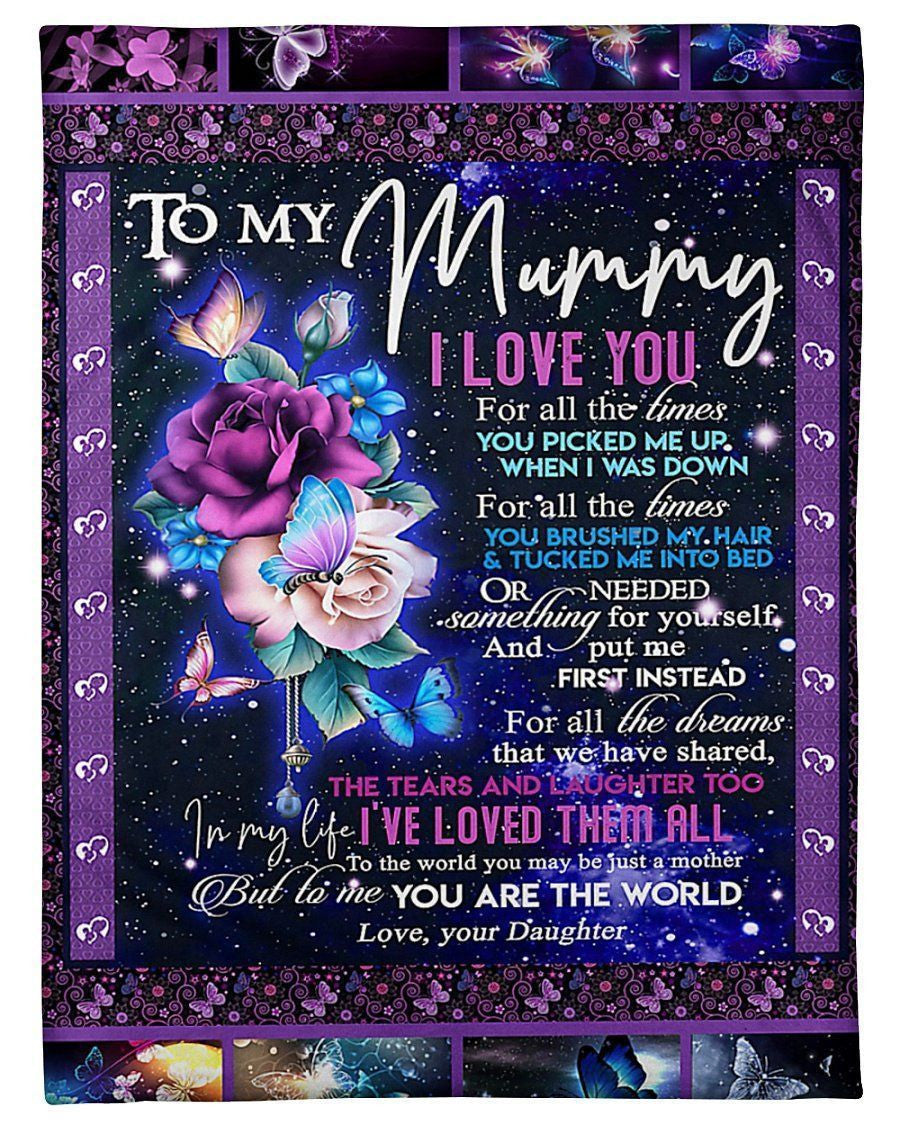 Lovely Message From Daughter Meaningful Gifts For Mummy Fleece Blanket