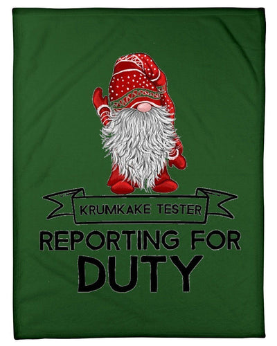 Krumkake Tester Reporting For Duty Fleece Blanket