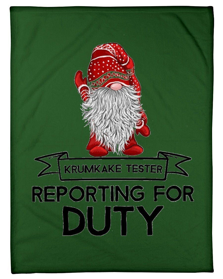 Krumkake Tester Reporting For Duty Fleece Blanket